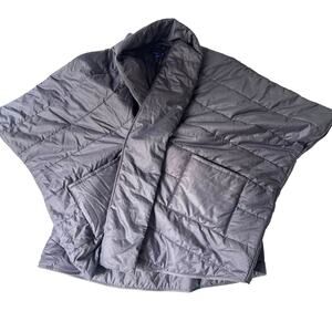 Casper Snoozewear Blanket Robe Small Gray Wearable Duvet Quilted Wrap